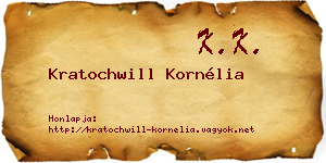 Kratochwill Kornélia névjegykártya